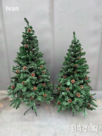 Коледна елха Виена Дебел клон с шишарки