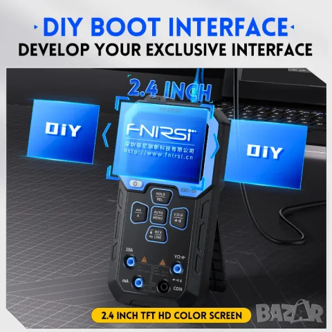 Цифров мултицeт с вградена батерия и цветен екран FNIRSI DMT-99, снимка 6 - Други инструменти - 49824025