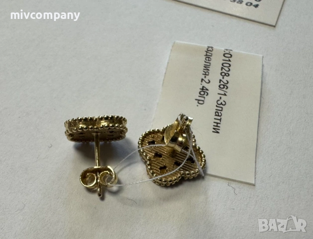 Златни Обеци 2.46гр, снимка 3 - Обеци - 53654675