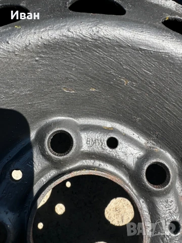 Железни джанти с гуми BMW 5x120 E90 E91, снимка 6 - Гуми и джанти - 51184295