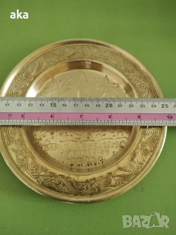 КРАСИВ МАЛЪК БРОНЗОВ  ПОДНОС 130ГР., снимка 4 - Други ценни предмети - 41755323