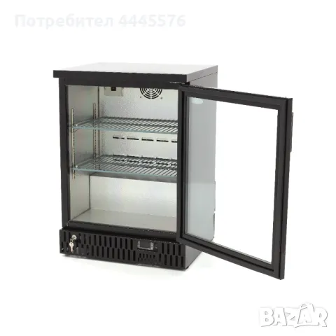 Витрина със стъклена врата – 142 литра | Професионална, икономична и стилна, снимка 4 - Хладилни витрини и фризери - 50095512