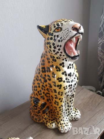 Красив голям порцеланов леопард с малкото си, снимка 8 - Антикварни и старинни предмети - 35927040
