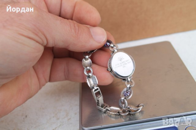 Немски часовник кварц гривна сребро и аметист ***, снимка 6 - Антикварни и старинни предмети - 40404627