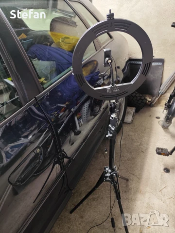 Hama Лампа "SpotLight Steady 120 II" LED Ring Light, комплект за смартфон, статив, 12", снимка 2 - Селфи стикове, аксесоари - 51202019