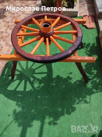 Цветарник от колело на каруца.УНИКАТ.Може само колелото., снимка 7 - Градински мебели, декорация  - 30369519