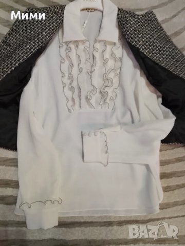 Нова бяла дамска риза , снимка 6 - Ризи - 48975088