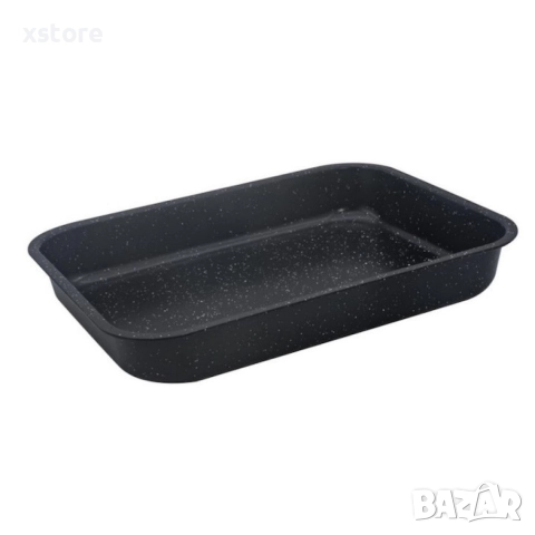 Тава Rosberg, Правоъгълна, Черен/въгл. стомана, мрам. покр.