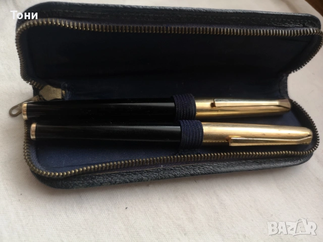 Pelikan писалки златни писци 14 карата 30 микр. златно покр. , снимка 3 - Антикварни и старинни предмети - 53681613