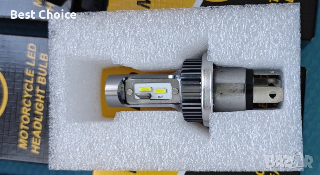 LED крушки за мотоциклет Amoluo H4/HS1, снимка 6 - Части - 52714780