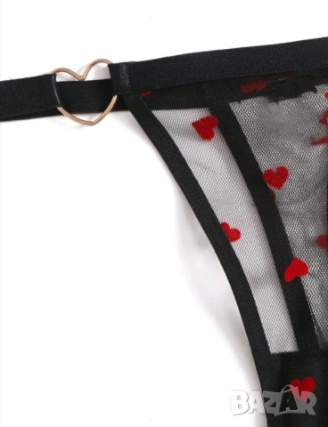 Дамско бело комплект прозрачни сутиен и прашки , снимка 3 - Бельо - 41813056