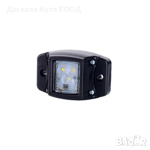 1бр. Бял ЛЕД LED габарит с 3 диода на висока основа, 12-24V , Полша