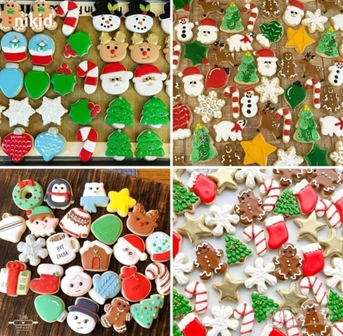 20 бр мини Коледни резци резец форми форма за тесто зеленчуци плодове метални, снимка 5 - Форми - 52894117