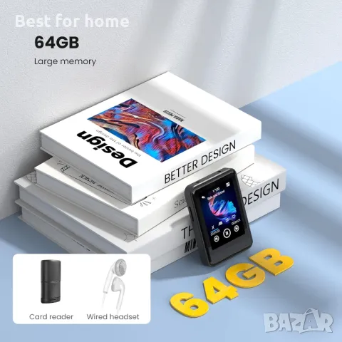 64GB/128GB MP3 плейър с Bluetooth от ZOOAOXO M900, снимка 2 - MP3 и MP4 плеъри - 48240470