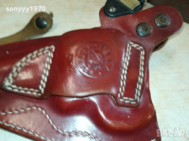 VEGA-HOLSTER 0104-ОРИГИНАЛЕН КОЖЕН КОБУР ЗА РЕВОЛВЕР 2210231653, снимка 8 - Антикварни и старинни предмети - 42674874