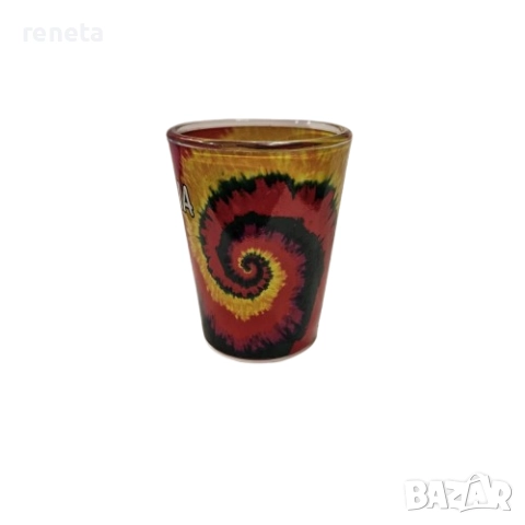 Чаша с надпис, Тип шот, Стъкло, Многоцветна, снимка 1