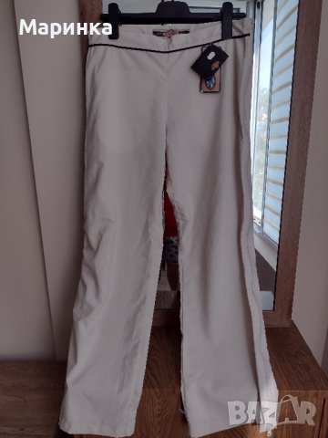 Много лек летен спортен и елегантен панталон цвят Екрю., снимка 4 - Панталони - 41520643