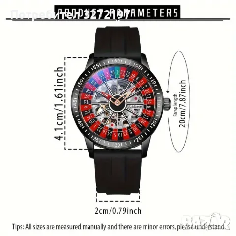 Dulunwe Дизайнерски Автоматичен, механичен часовник Рулетка, водоустойчив , снимка 8 - Мъжки - 50366244