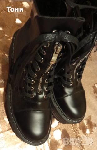Нови Дамски Високи Кожени Боти 40, снимка 3 - Дамски боти - 52923235