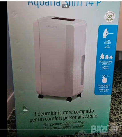 влагоуловител Olimpia Splendid Aquaria Slim 14 P Капацитет на обезвлажняване: 14 л/24 ч, снимка 2 - Влагоабсорбатори и влагоуловители - 53421185