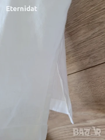 Дълга бяла риза с бродерии лен , снимка 2 - Ризи - 51010008