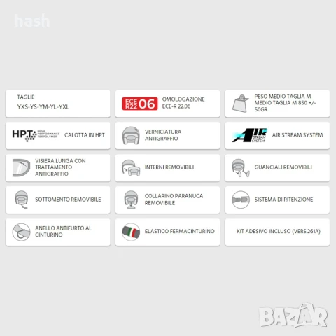 Детска мотоциклетна каска CGM 261G MINI COMICS бяла 261G-ALA-79-YE размер JXL, (53-54cm), снимка 4 - Спортна екипировка - 50784084