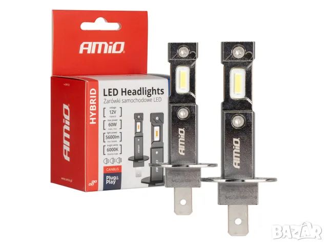 LED крушки AMiO Hybrid H1 6000K 60W 12V CANBUS