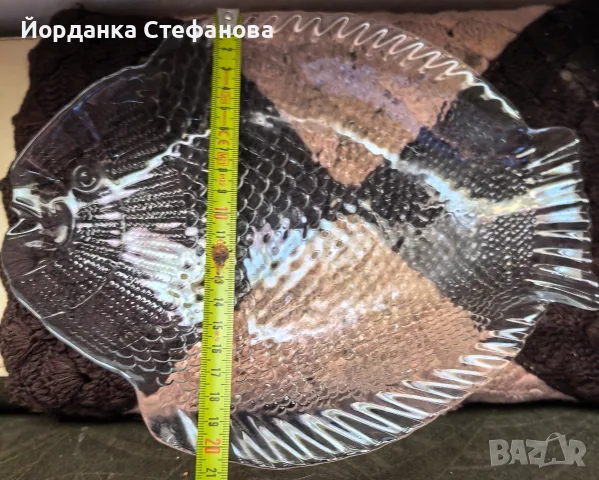 Захарница и Стъклен поднос за плодове, окраска, колекция.