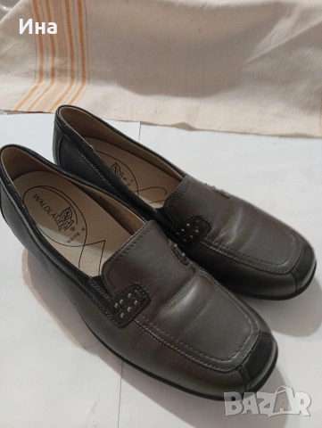 Отлични сиви обувки немска марка WALDLAUFER естеств.кожа н.5.5, снимка 3 - Дамски ежедневни обувки - 53714177