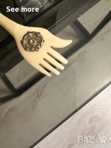 Mедальон азиатския символ ръката Фатима слонова кост, снимка 4 - Колиета, медальони, синджири - 50921359