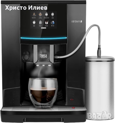 Кафеавтомат кафемашина TEESA AROMA 800 с кана за мляко и дисплей, снимка 2 - Кафемашини - 41226796