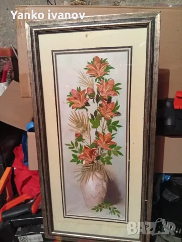 Картина цветя, снимка 4 - Картини - 48760811