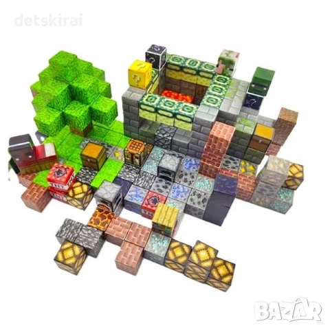 Магнитни кубчета Майнкрафт 50ч, снимка 9 - Конструктори - 53752219