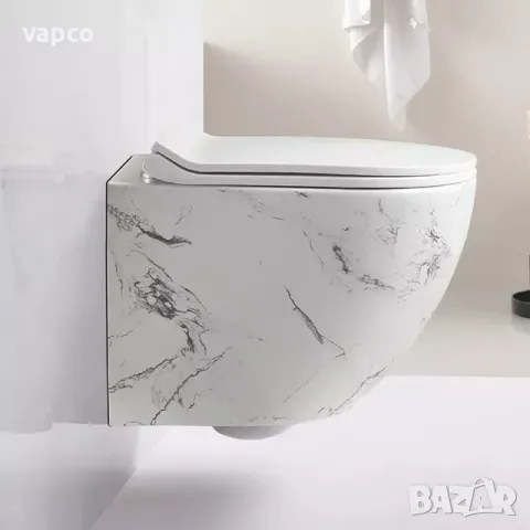 Конзолна тоалетна чиния - бял мрамор, снимка 2 - Други - 47442228