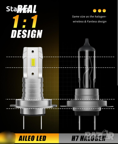 Aileo H7 Led крушки комплект , снимка 6 - Части - 40455340