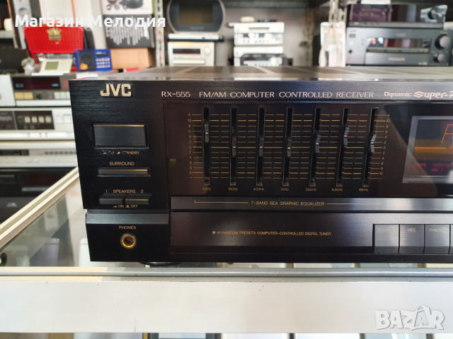 Ресийвър с 7 канален еквалайзер JVC RX-555 В отлично техническо и визуално състояние., снимка 3 - Ресийвъри, усилватели, смесителни пултове - 36207884