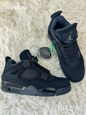 Nike air jordan 4 Нови Кецове Найк Цвят - Black cat с Кутия 