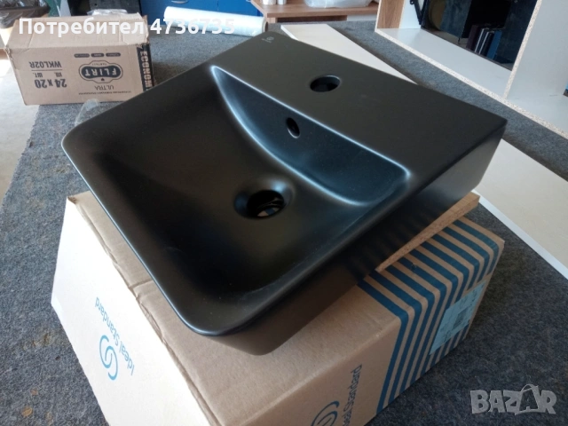 Мивка черен мат , стояща , снимка 2 - ВИК - 53848984