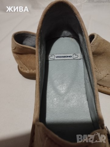 VAGABOND ЕСТЕСТВЕНА КОЖА дамски кларкове, цвят капучино, снимка 4 - Дамски елегантни обувки - 40444362