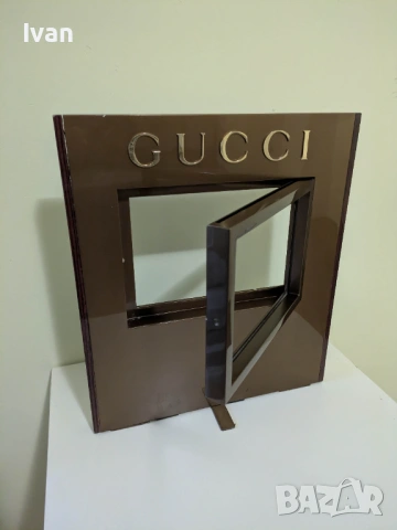 Оригинална ретро антична стойка GUCCI 1960 рамка за снимка + подарък GUCCI, снимка 5 - Колекции - 53487967