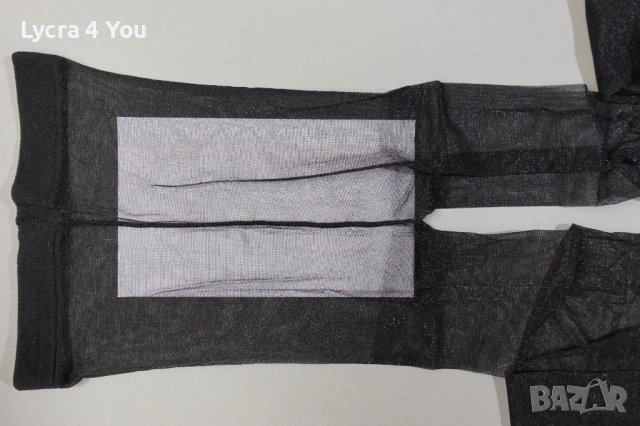 XS нов черен прозрачен чорапогащник с ликра, снимка 3 - Бельо - 53156372