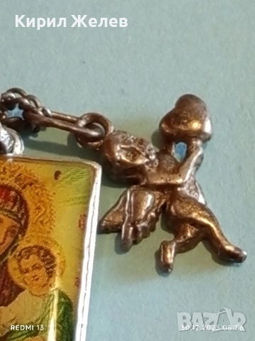 Сребърен синджир с три висулки Дева Мария,Ангелче, Разпятието 34164, снимка 4 - Колиета, медальони, синджири - 52933368