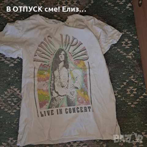 оригинална вентедж тениска Джанис Джоплин (Janis Joplin) хипи Удсток Woodstock fest 70s 