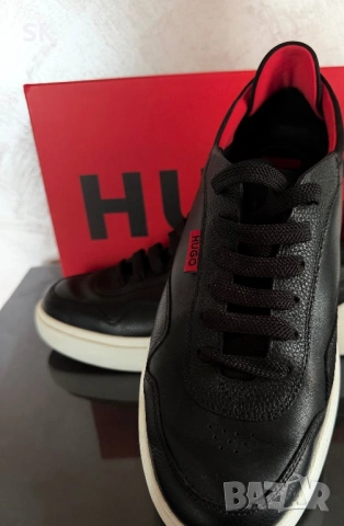 Мъжки маратонки Hugo ест.кожа, снимка 4 - Маратонки - 53380051