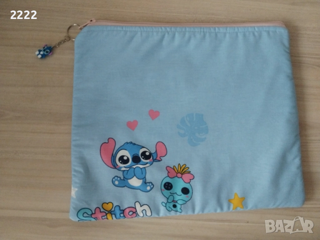  Текстилна папка ,голям несесер Стич за учебници , лаптоп и др., снимка 5 - Учебници, учебни тетрадки - 51692903