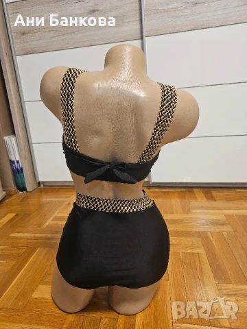 Бански с висока талия, нов, М, снимка 2 - Бански костюми - 50623676