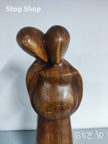 Дървена фигура семейство дърворезба Индонезия манго , снимка 3 - Декорация за дома - 44352567