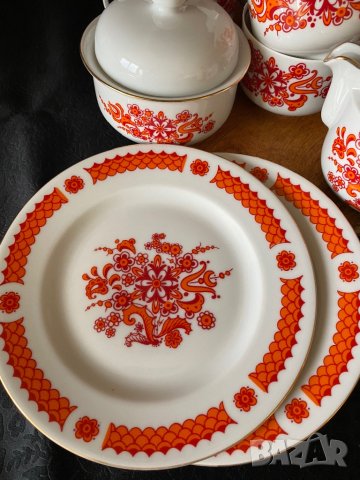 Сервиз чай Henneberg 1777 Porzellan ATLAS , снимка 3 - Сервизи - 39410775