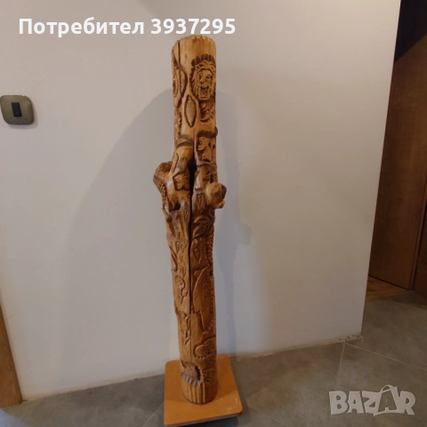 Дърворезба Тотем, снимка 5 - Декорация за дома - 52834192