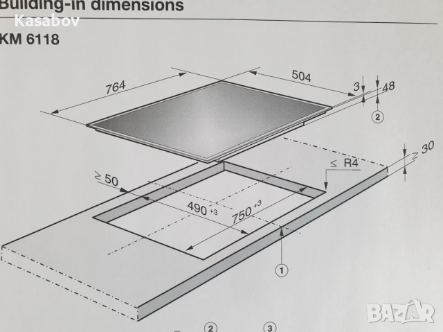 Miele Индукционен Плот Котлони 4 зони за Вграждане Миеле, снимка 8 - Котлони - 53634366